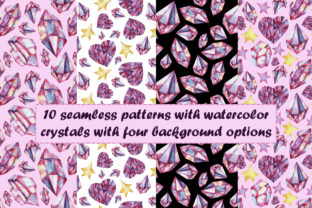 10 Seamless Patterns with Crystals for Modern Branding