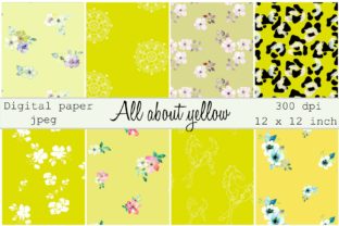 All About Yellow Digital Paper Patterns