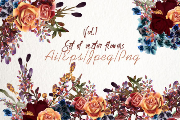 Beautiful Wedding Bouquets Set Vol.1: A Decorative Boost for Local Branding