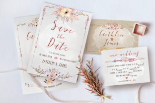 Boho Flower Wedding Suite: A Print Template for Ethereal Branding