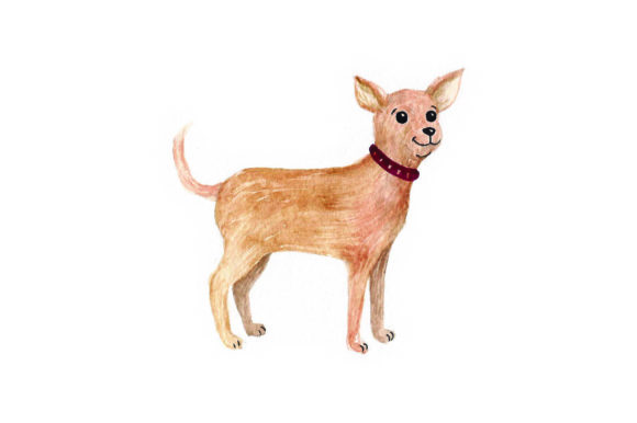 Chihuahua Watercolor for Dog-Themed Design Projects