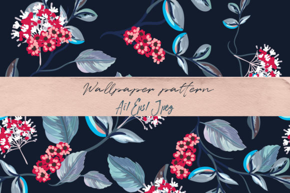 Floral Vector Pattern with Flowers: A Versatile Design Asset for Creative Projects