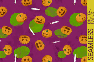 Funny Halloween Pumpkins with Candles: A Festive Design Asset for Local Branding