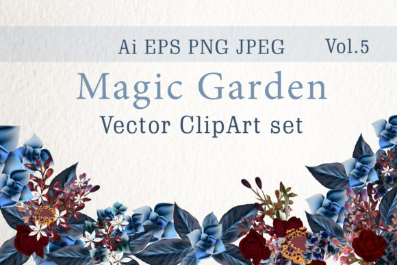 Magic Vector Flowers Set Vol.5: A Decorative Boost for Local Business Branding