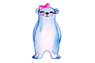 Polar Bear Daughter in Watercolor