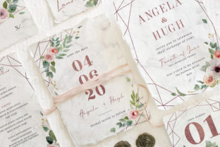 Rose Gold Geometric Wedding Suite: A Print Template Powerhouse for Content Creators