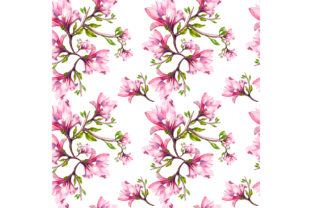 Seamless Pattern with Magnolia: A Versatile Design Asset for Branding and Marketing