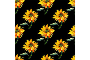 Seamless Pattern with Sunflowers: A Vibrant Design Asset for Local Business Branding