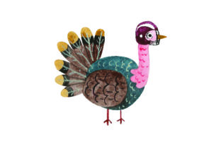 Turkey Wearing a Football Helmet for Thanksgiving