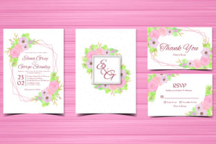 Vintage Floral Wedding Invitation Print Templates for Local Business Branding