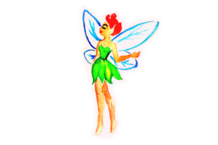 Watercolor Fairy for Fairy Tales Crafts