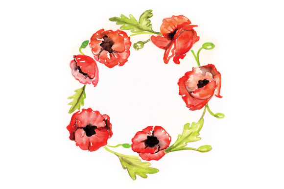 Watercolor Poppy Wreath: A Versatile Design Asset for Australian Branding Projects