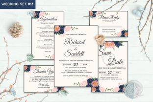 Wedding Invitation Set 13 Floral Style Review for Print Templates