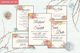 Wedding Invitation Set 3 Floral Style: A Design Asset for Polished Content