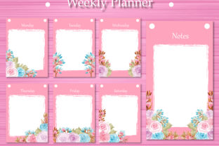 Weekly Planner with Gorgeous Flower: A Print Template for Handmade Success